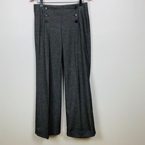 Express Button-Front Cuffed Sailor Pants, Size 6